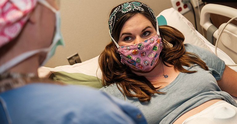 Pregnant woman at The Mother Baby Center