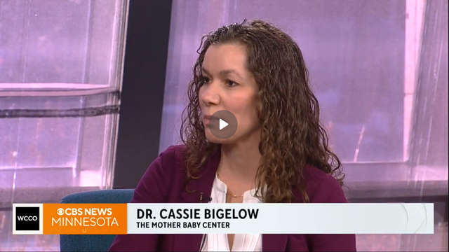 Dr. Cassie Bigelow on WCCO news segment