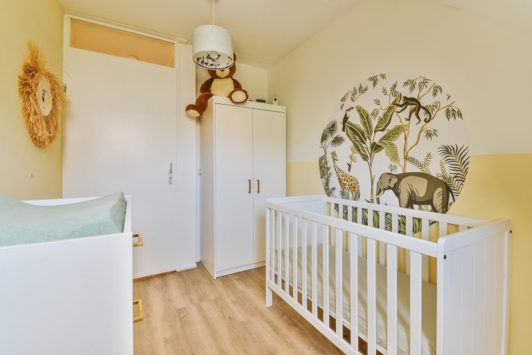 Bright white and yellow nursery