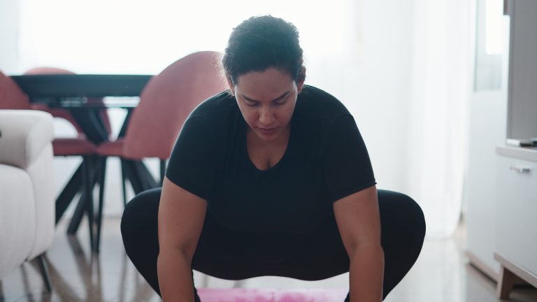 Squatting birthing position