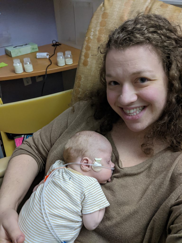 Michelle holding Kallen